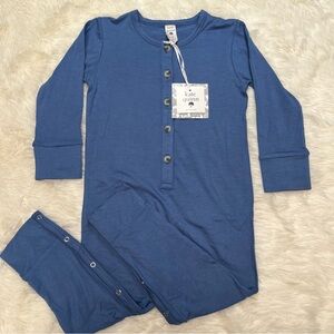 🆕 Kate Quinn Moonlight Blue Union Suit Bamboo 2T Boy